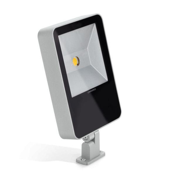 Faretto LED orientabile da interno o esterno LOMBARDO TAG 210 LED, 25W, 3500 lumen, colore luce 4000K, colore scocca grigio high tech.