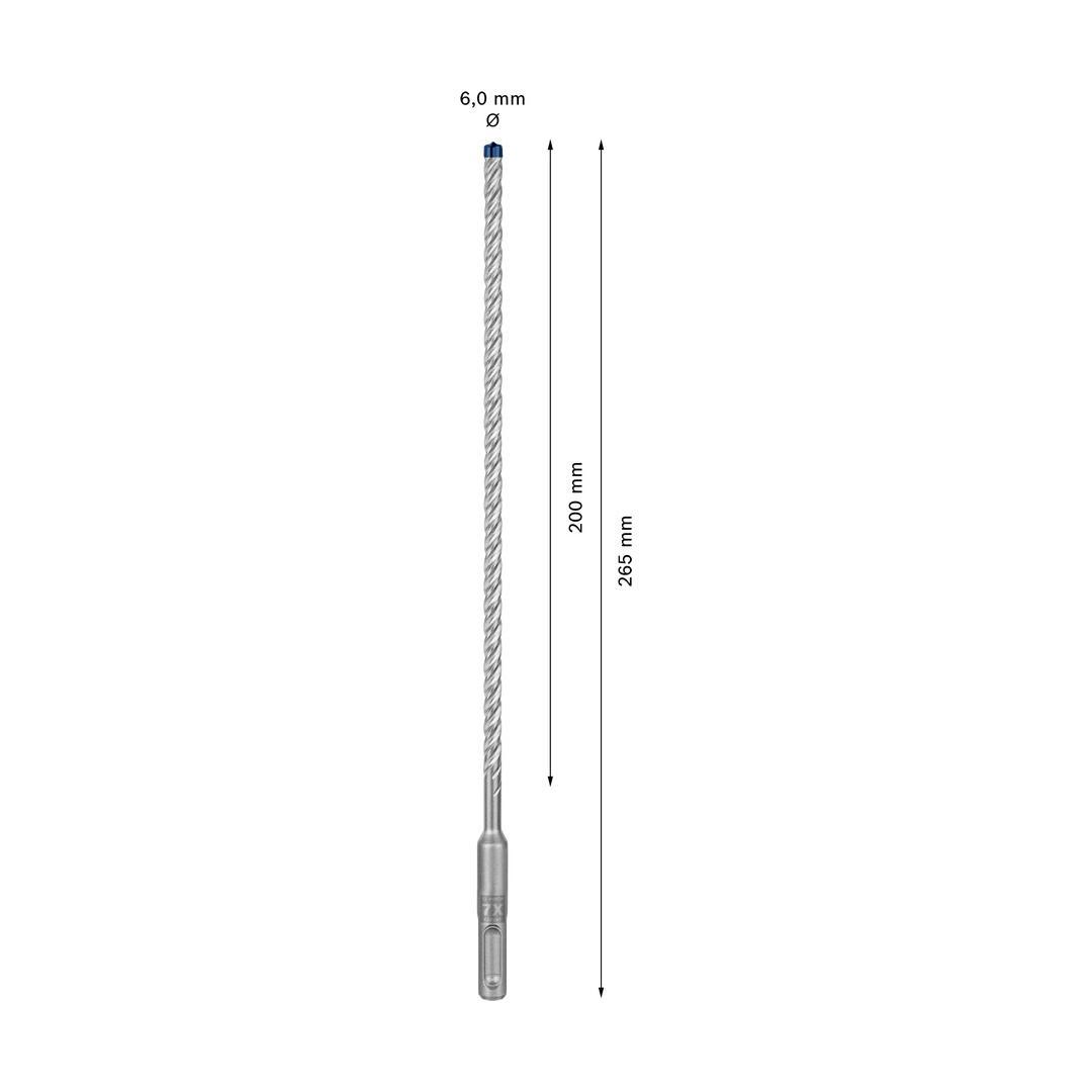 Punta per martelli perforatori BOSCH EXPERT SDS PLUS-7X 6x200x265 mm