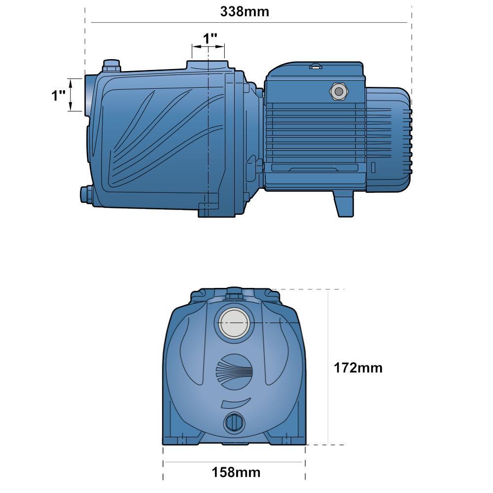 Elettropompa centrifuga multigirante PEDROLLO 3CPm 80, monofase, 0,45 kW, 230V 50Hz