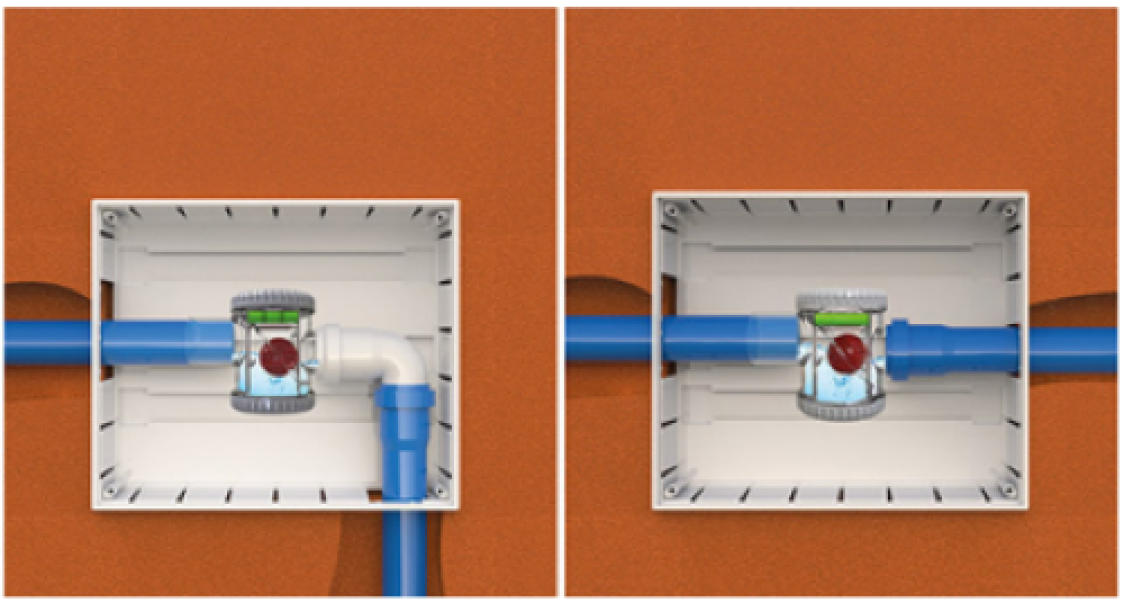 Sifone a secco orizzontale antiodore TECNOSYSTEMI SIPHON STOP SCD300004, trasparente, per scarico condensa condizionatore