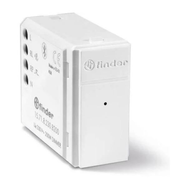 Dimmer varialuce smart da incasso FINDER YESLI tipo 15.71, per LED o incandescenza, 200W, colore bianco, FIN 15718230B200.