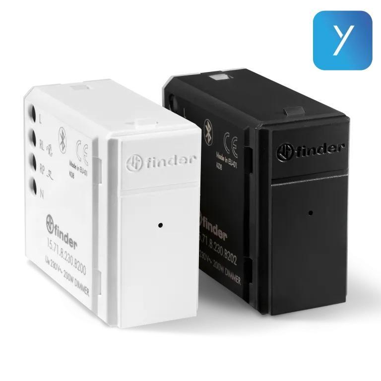 Dimmer varialuce smart da incasso FINDER YESLI tipo 15.71, per LED o incandescenza, 200W, colore bianco, FIN 15718230B200.