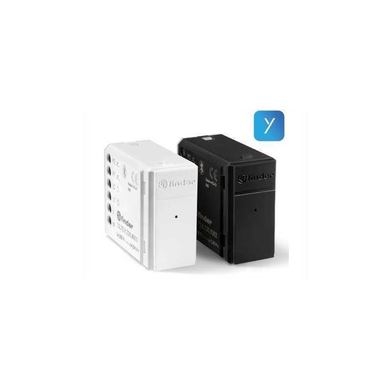 Rele multifunzione connesso Bluetooth a 2 canali da frutto FINDER YESLI tipo 13.72, colore nero, FIN 13728230B002.