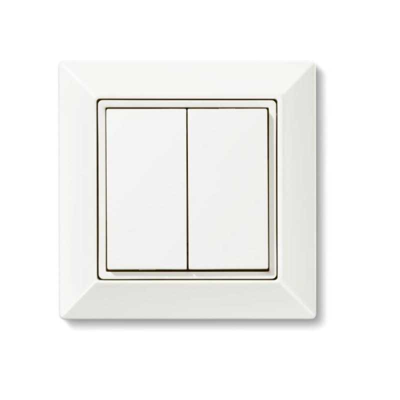 Pulsante wireless 4 canali per sistemi domotici FINDER YESLI, quadrato, colore bianco, FIN 013B9.