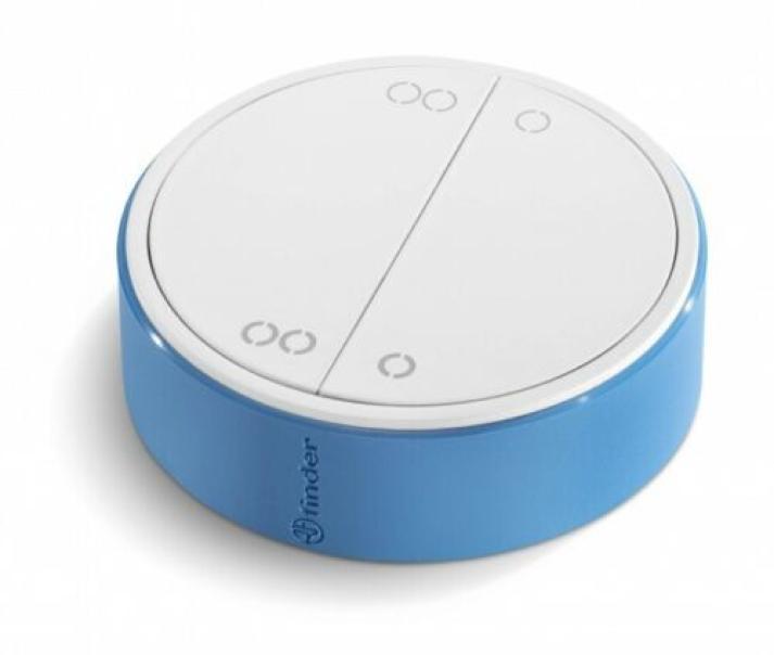 Pulsante wireless 4 canali per sistemi domotici FINDER BEYON YESLI, colore bianco, FIN 1Y13B20