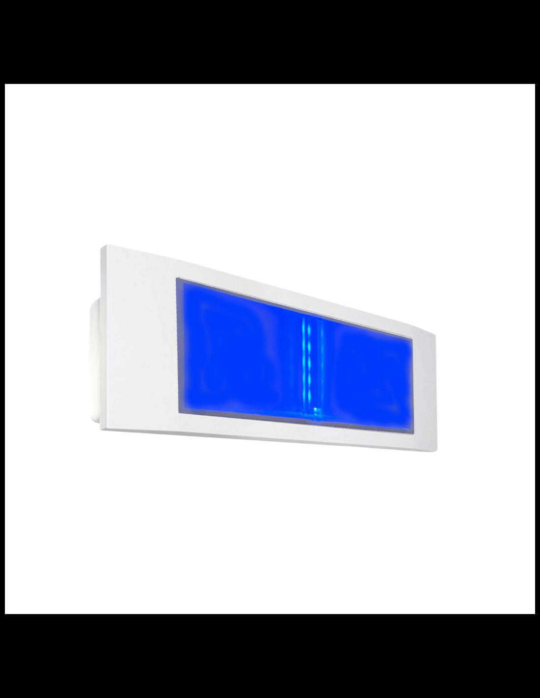 Lampada d'emergenza LED BEGHELLI 1499BLU, luce blu, funzione notturna, 8 h autonomia.