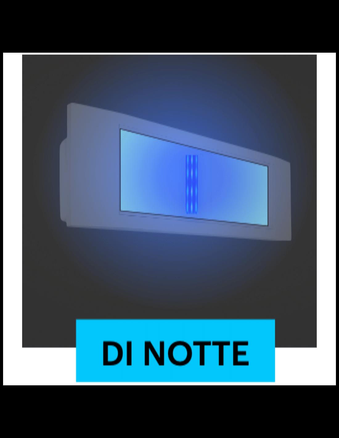 Lampada d'emergenza LED BEGHELLI 1499BLU, luce blu, funzione notturna, 8 h autonomia.