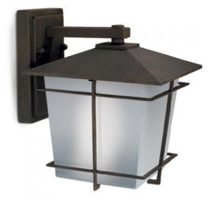 Lampioncino applique a parete  da esterno  janna, attacco 1xe27, max 18w, colore marrone ossidato, lampadina non inclusa, led 05-9447-18-m3.