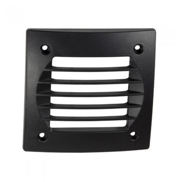 Placca per telaio incasso luce segnapassi LEDS C4 BASIC 05, quadrata con griglia, colore nero.