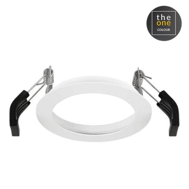 Portalampada da incasso compatibile con LEDS C4 PLAY DECO, colore bianco, 76,5x50,7 mm diam. 70 mm.