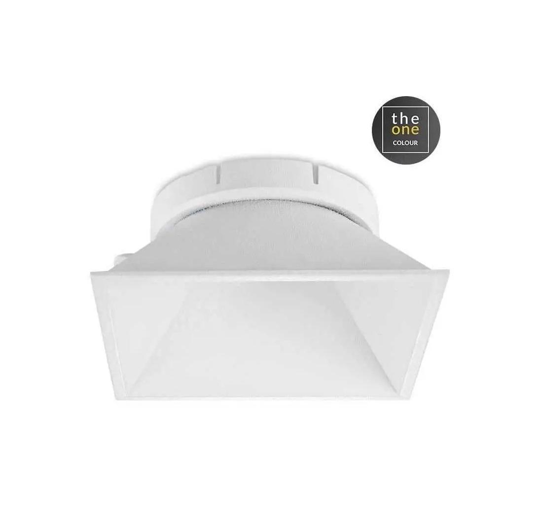 Portalampada da incasso compatibile con LEDS C4 PLAY DECO, colore bianco, 70x70x31,5 mm.