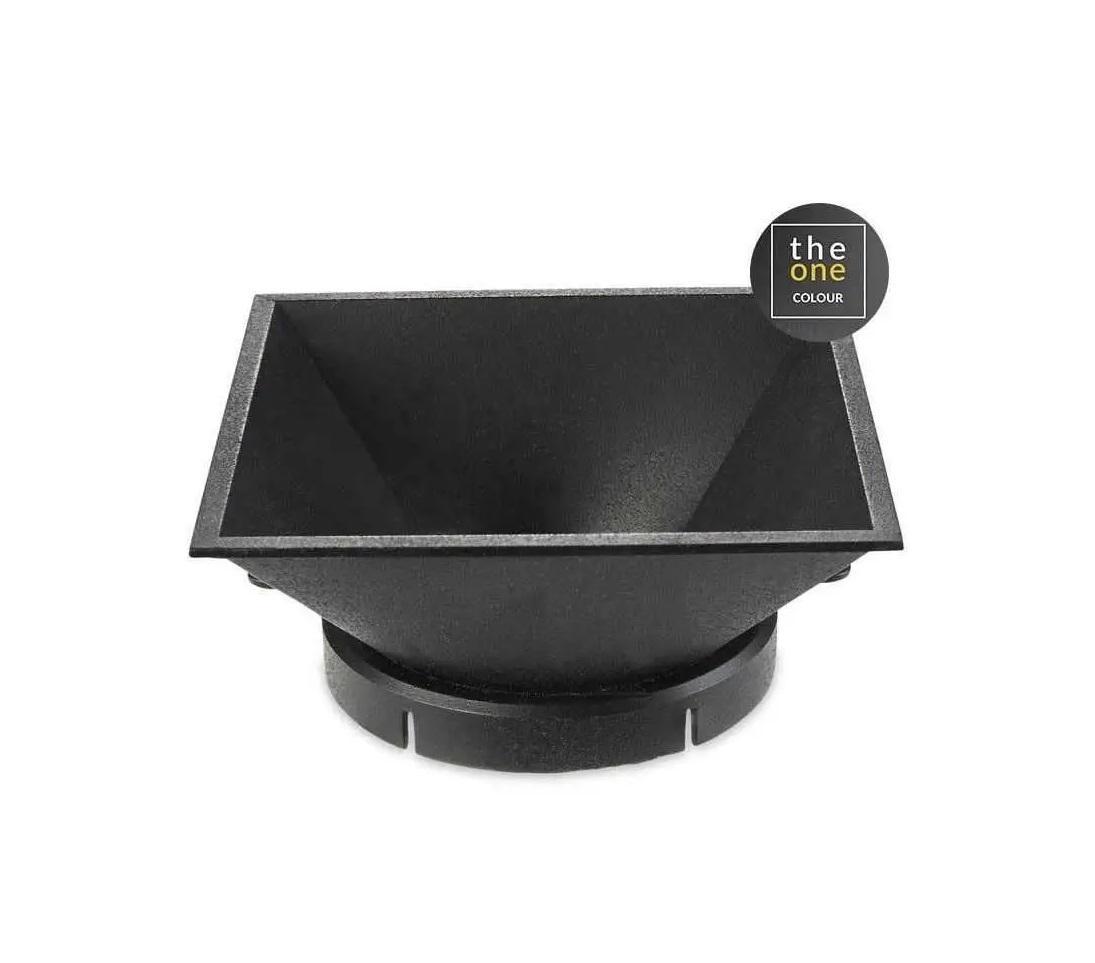 Portalampada da incasso compatibile con LEDS C4 PLAY DECO, colore nero, 70x70x31,5 mm.