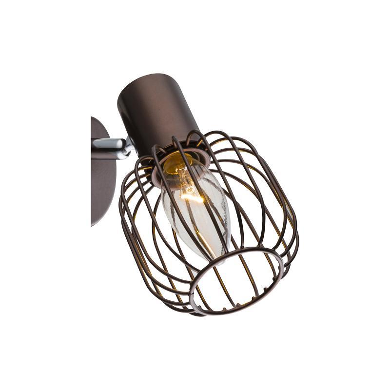Faretto a una luce GLOBO ANAKIN, lampadina NON incluse, color bronzo, cromo, marrone