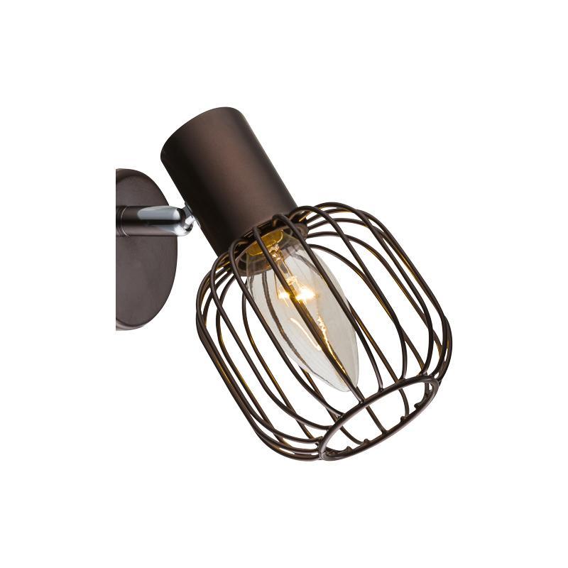 Faretto a una luce GLOBO ANAKIN, lampadina NON incluse, color bronzo, cromo, marrone