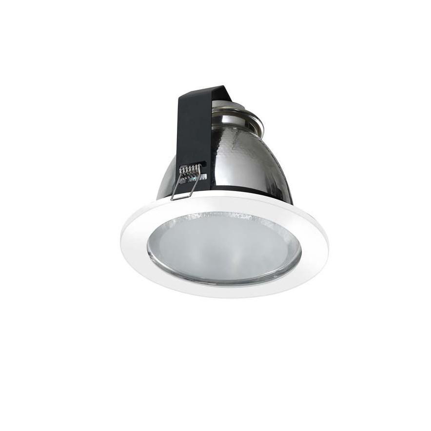 Faretto da incasso a soffitto LEDS C4 KRAP, attacco E27, lampadina NON inclusa, massimo 100W.