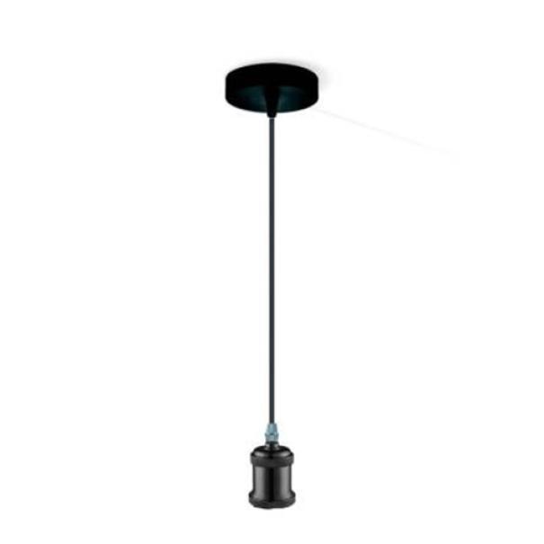 Lampada a sospensione GLOBO OLIVER, in metallo nero, lampadina NON inclusa