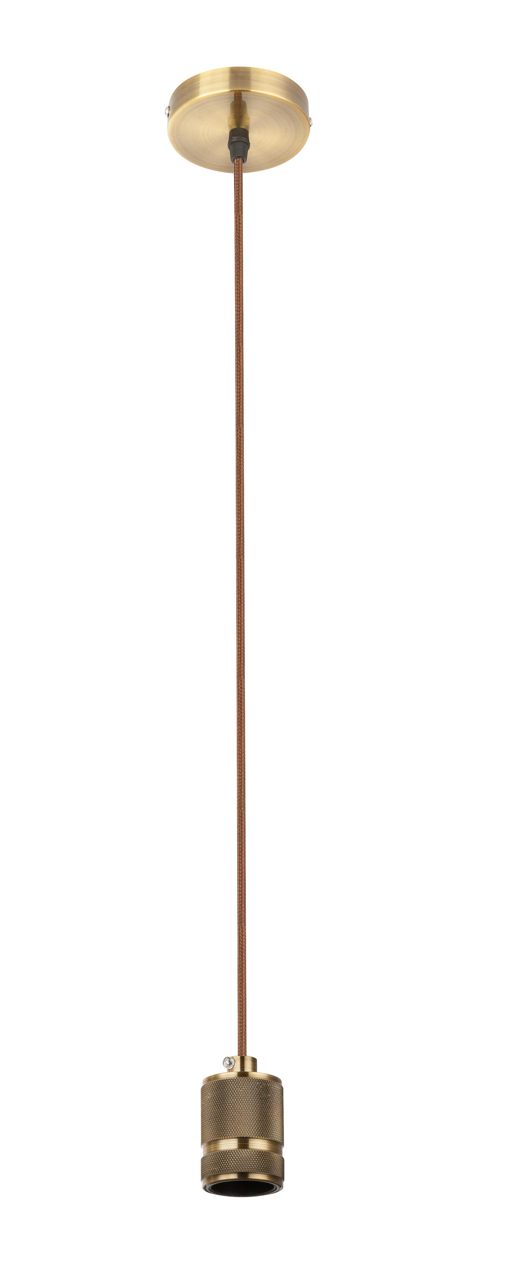 Lampada sospensione GLOBO OLIVER, in ottone anticato e antracite,H 150 cm, lampadina NON inclusa