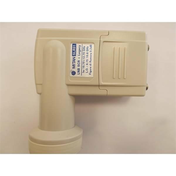 Illuminatore universale per parabola satellite MITAN SLR01 - LNB SatCR, 1 uscita + 1 Legacy