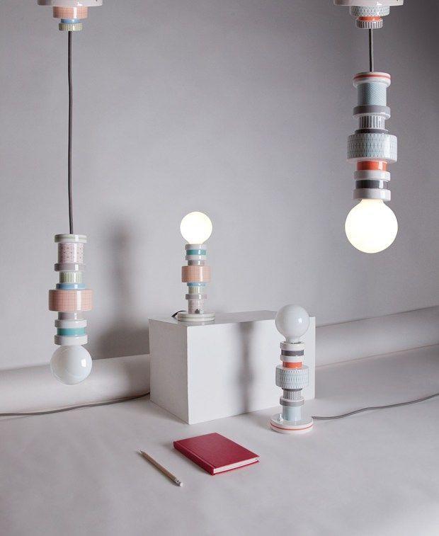 Lampadario a sospensione o appoggio SELETTI MORESQUE, u00f8 8 cm, h 20 cm, in porcellana, SLT 07094