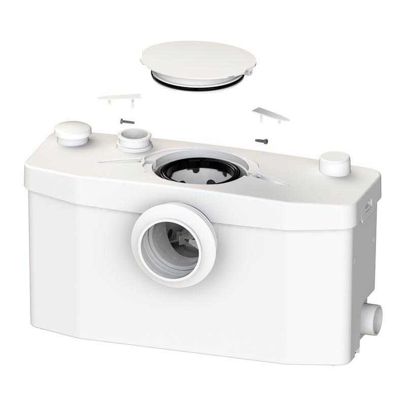 Trituratore per WC a 4 attacchi SFA SANIPLUS UP, scarico bagno completo, SFA SSSUP