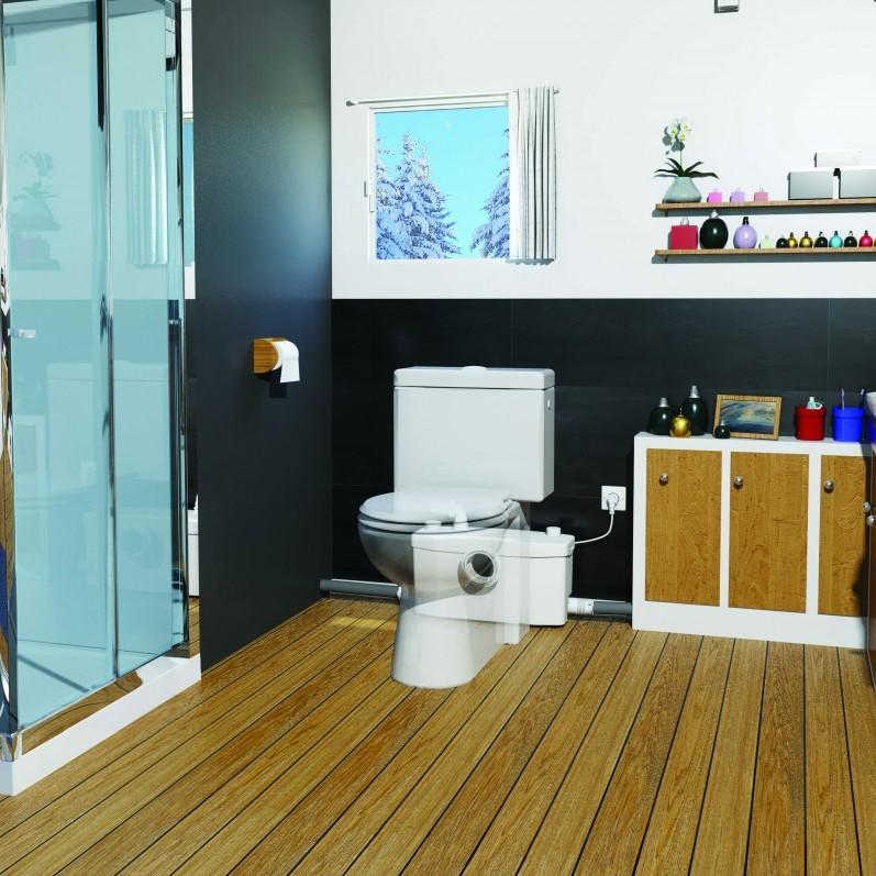 Trituratore per WC a 4 attacchi SFA SANIPLUS UP, scarico bagno completo, SFA SSSUP