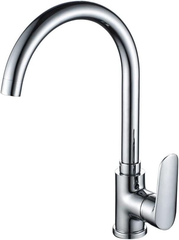 Rubinetto miscelatore per lavello lavandino cucina IDRO-BRIC SERIE ONE, a bocca alta, cromato.