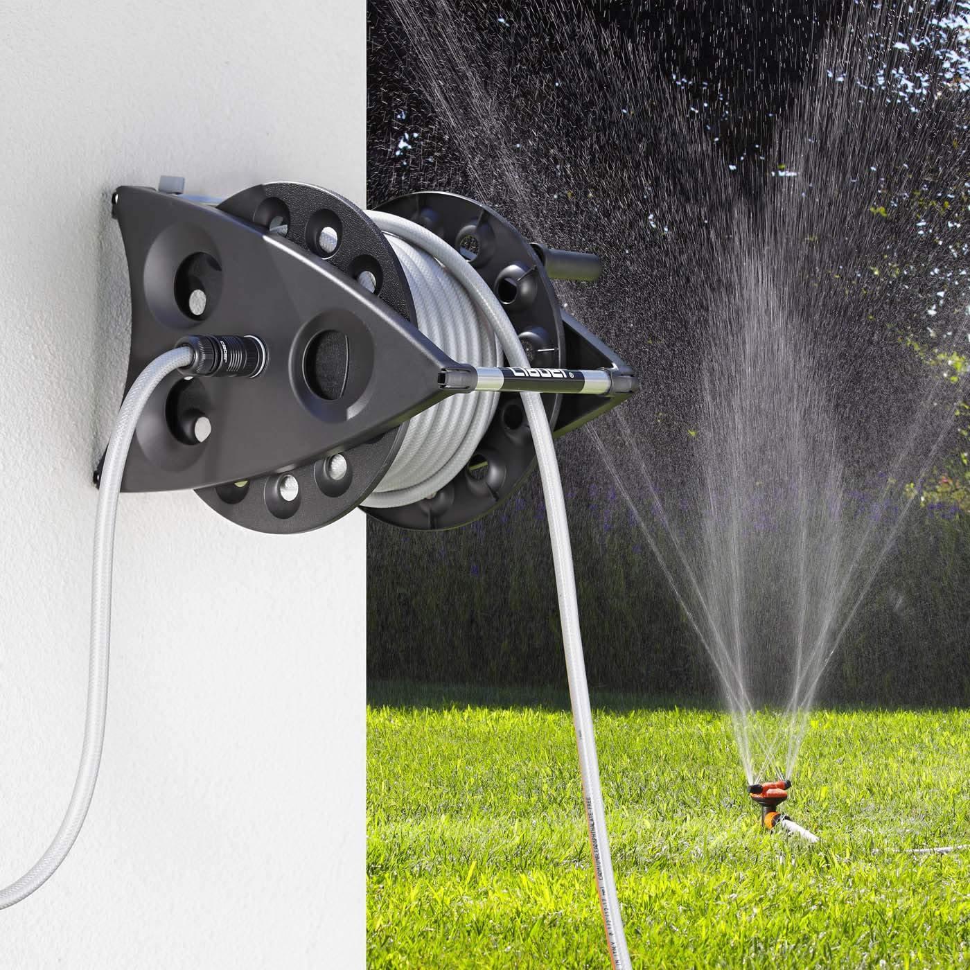 Avvolgitubo per tubo giardino CLABER KIROS, max 40 mt 1/2, cod 8921, a parete, FRS 202510