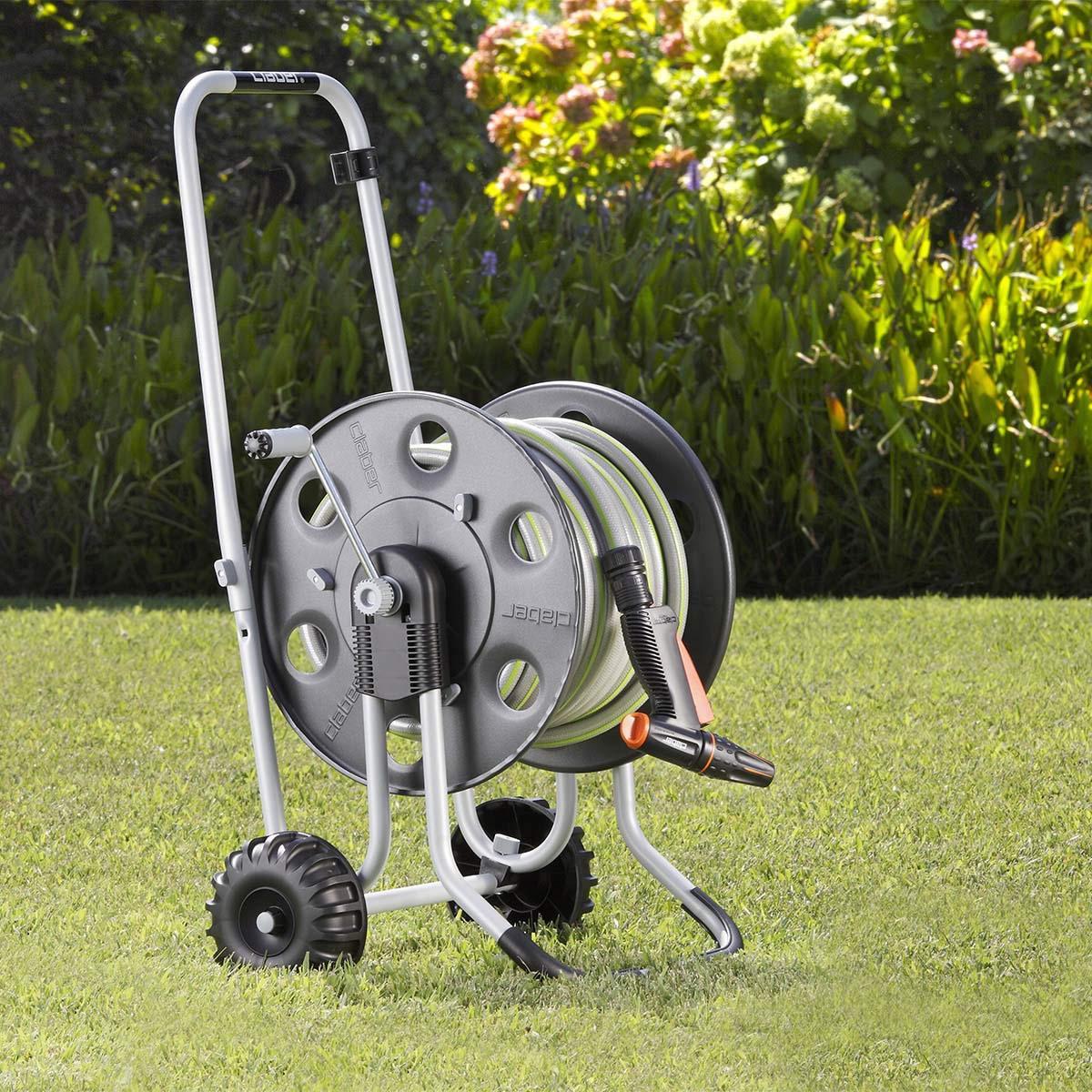 Avvolgitubo per tubo giardino CLABER METAL 60, fino a 85 metri