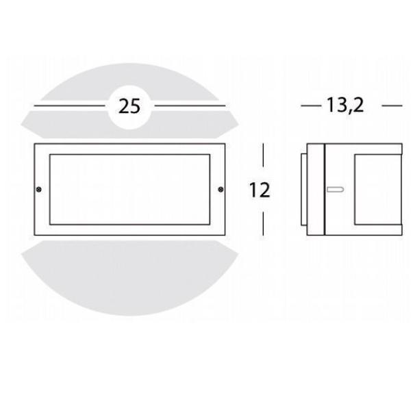 Lampada applique da esterno/interno SOVIL UMBE APERTA, lampadina NON inclusa, E27 max 60W