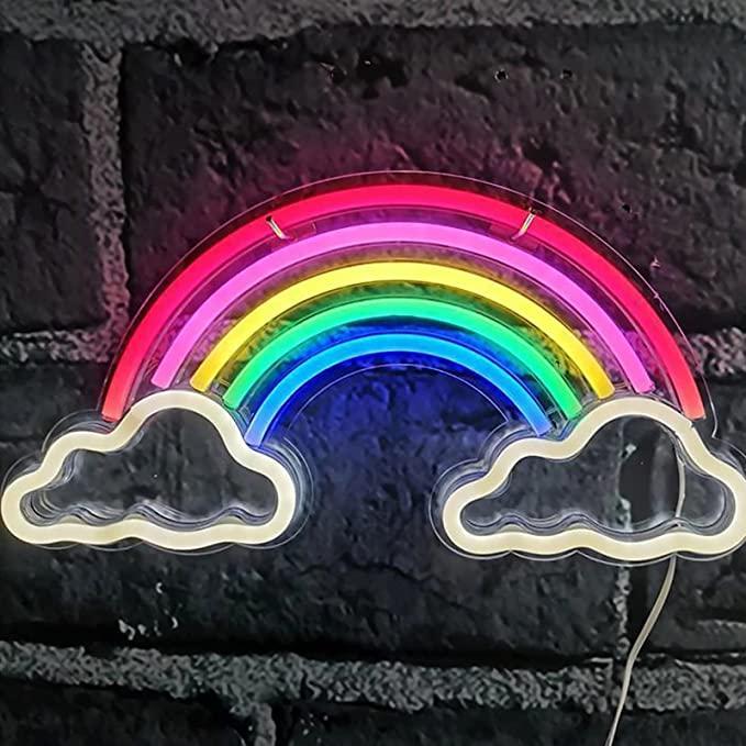 lampada a forma di arcobaleno