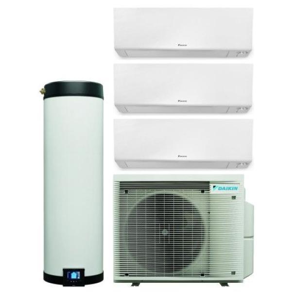 Kit climatizzatore e produzione acqua calda Daikin Multi+ 4MWXM52A9 + EKHWET120BV3+ 2 FTXM25A + 1 FTXM35A