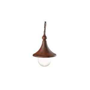 Sospensione e27 da esterno in alluminio ruggine diffusore trasparente ip43  deluxe 893/11