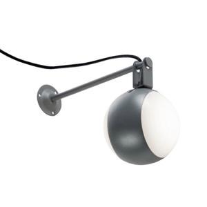 Applique led 12w da esterno in alluminio grigio luce naturale 4000k ip54  globo 99180/16