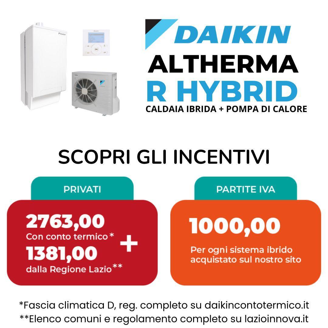 Sistema ibrido caldaia a condensazione e pompa di calore Daikin Altherma R Hybrid 8 kW SB.HBX08/EVLQ/33A2