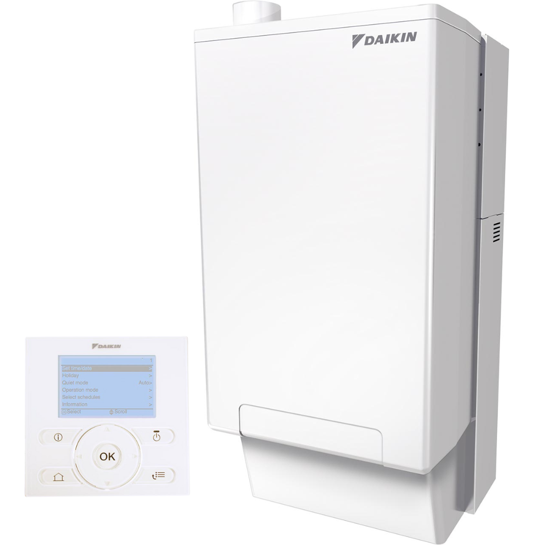 Sistema ibrido caldaia a condensazione e pompa di calore Daikin Altherma R Hybrid 8 kW SB.HBX08/EVLQ/33A2