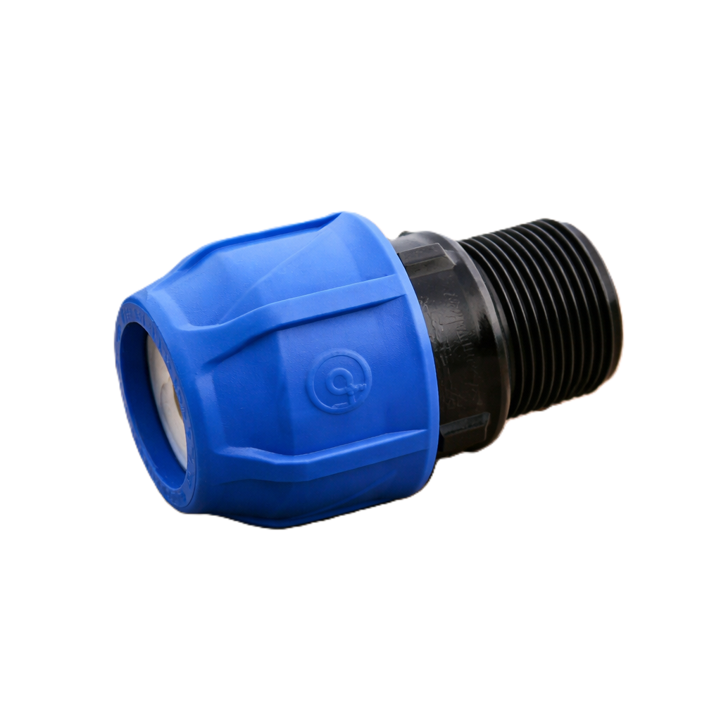 Raccordo maschio a compressione 16x12 mm per tubi polietilene GARVER 
