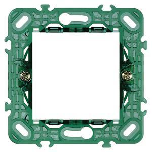 Supporto 2 moduli con griffe int71 scatola 60mm  plana 14602