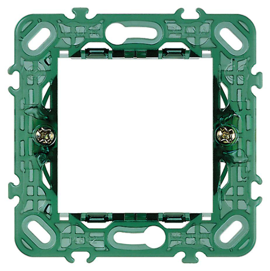 supporto modulare 2 moduli vimar con griffe int71 per scatola incasso 60 mm struttura nido ape semitrasparente