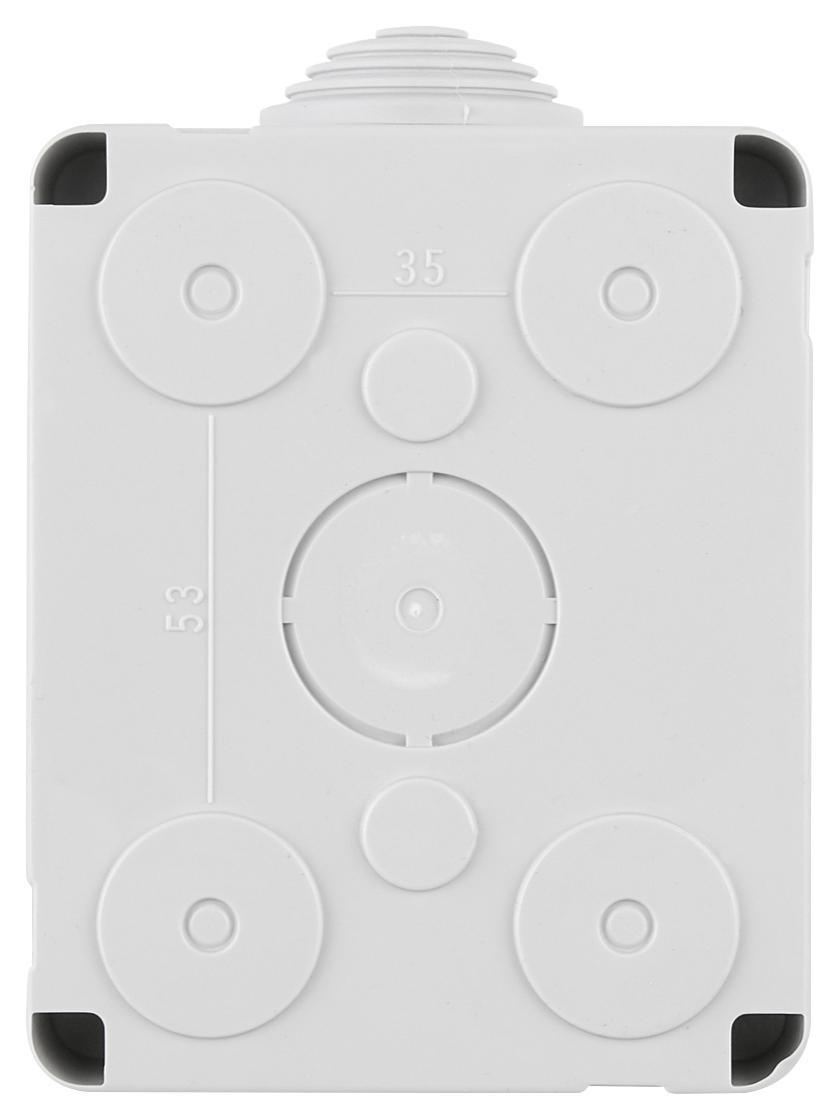Contenitore stagna IP40 da parete 1 modulo Vimar vista posteriore con misure