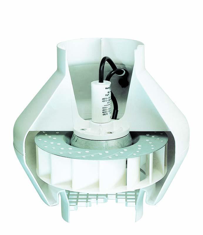 Aspiratore centrifugo assiale in resina autoestinguente CA 150 V0 D Vortice 0000016028