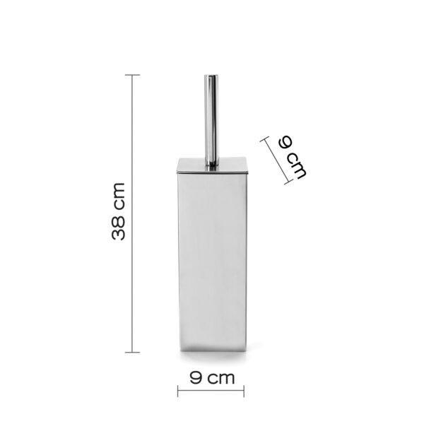 Scopino WC da terra acciaio inox lucido Nemesia Gedy NE33