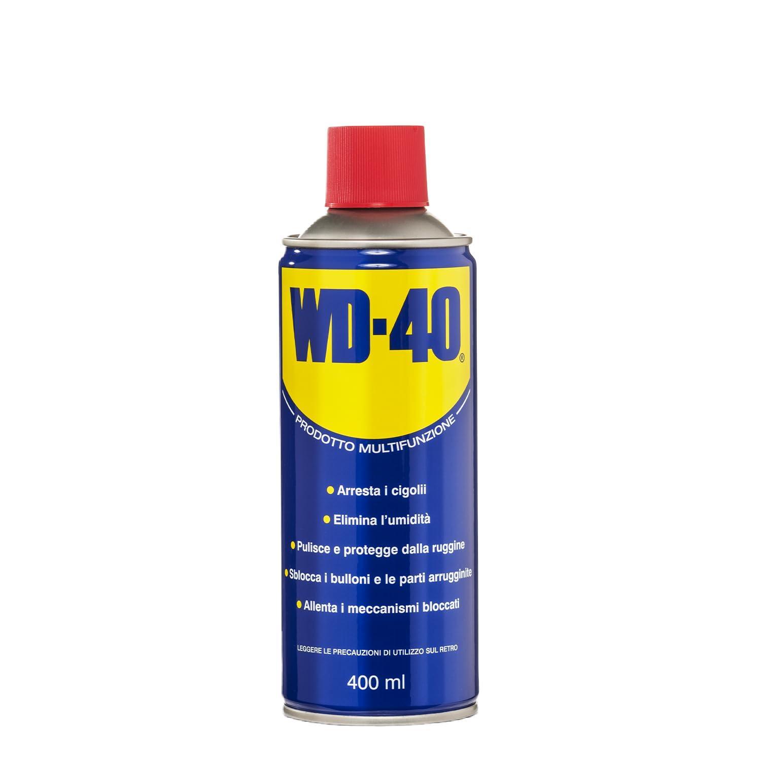 bomboletta spray lubrificante multifunzione wd40 400ml confezione frontale su sfondo bianco
