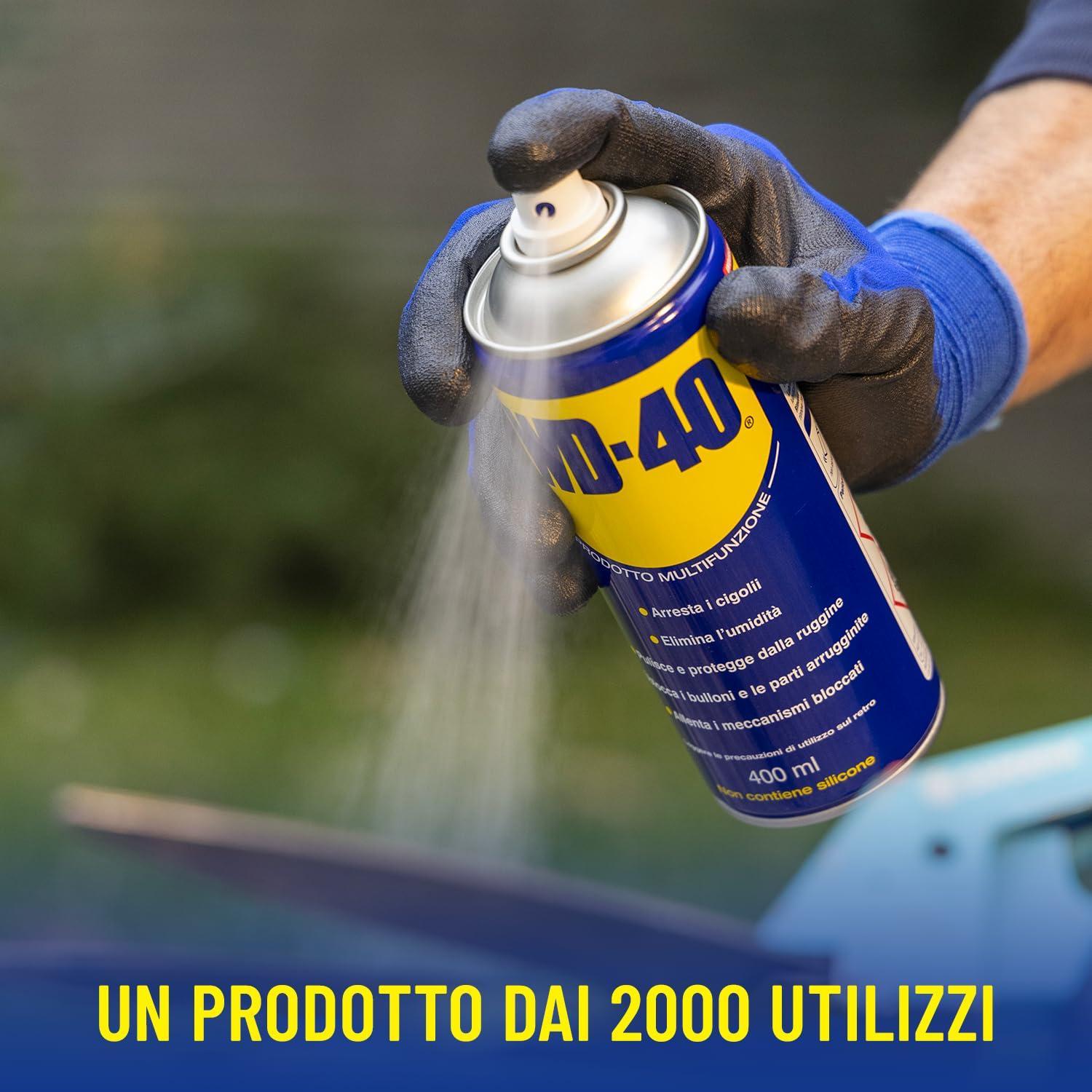 utilizzo spray wd40 400ml manutenzione meccanica applicazione pratica lubrificante