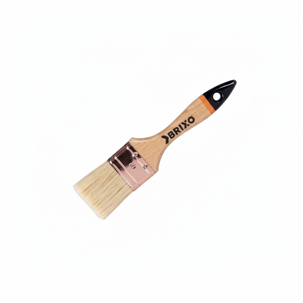 Pennellessa professionale setola bionda extra 15x40 mm con manico in legno Brixo per verniciatura