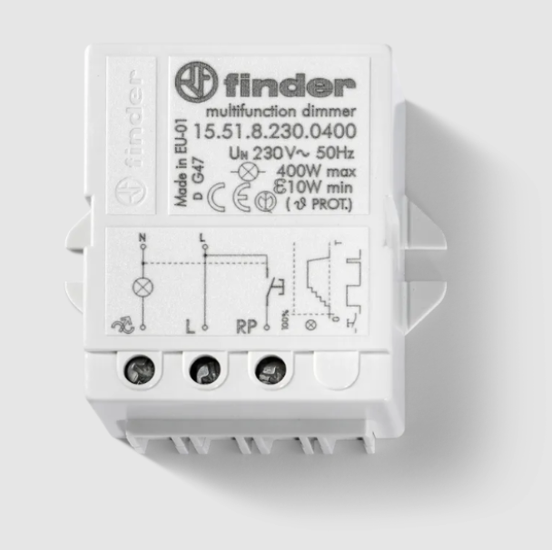 Varialuce Dimmer Montaggio a pannello o da incasso 400W Finder 155182300400