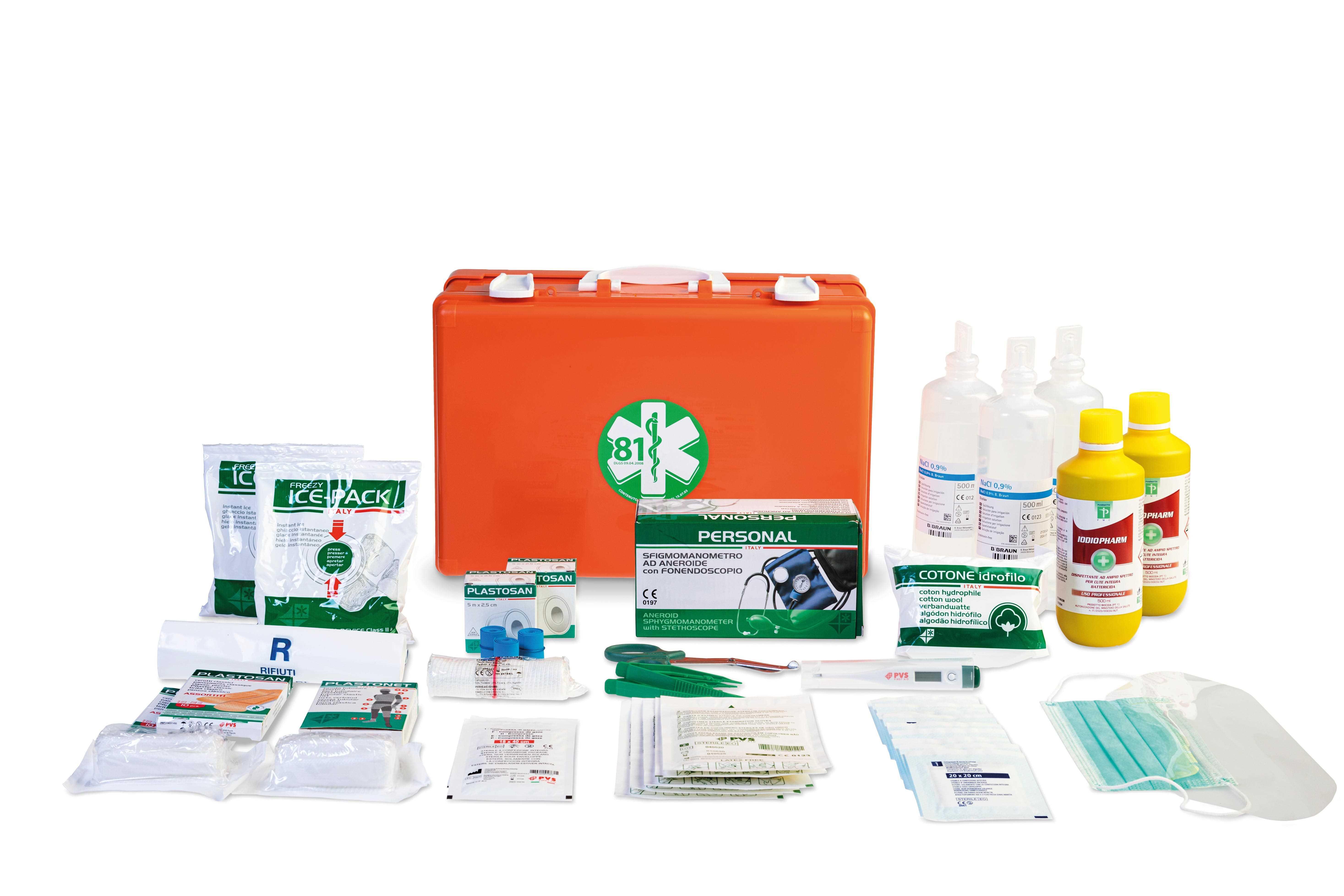Cassetta pronto soccorso con supporto e maniglia Logica MEDIC2TOP