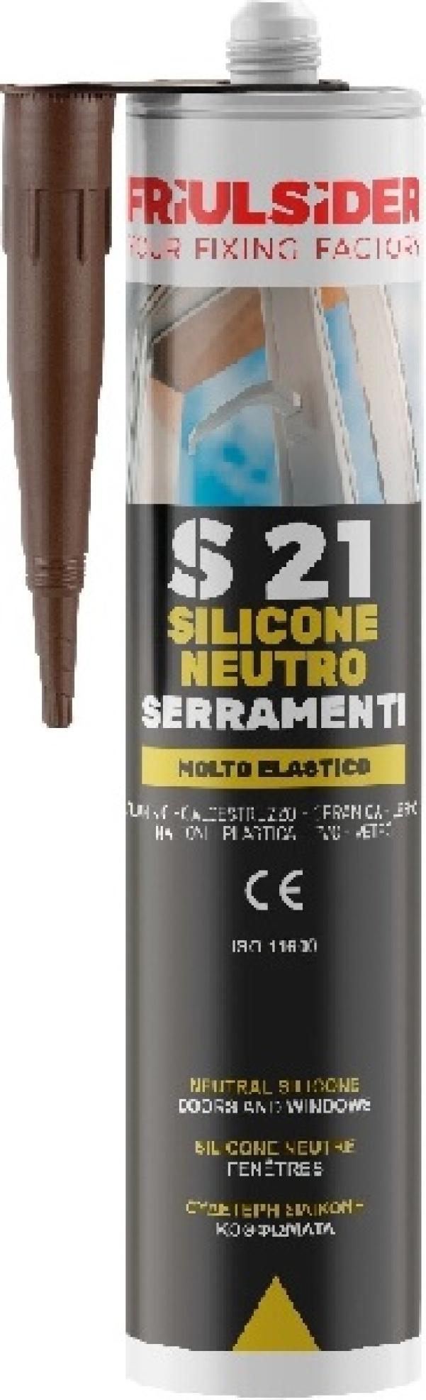 Silicone neutro serramenti alluminio ral9006 310ml Friulsider S2109