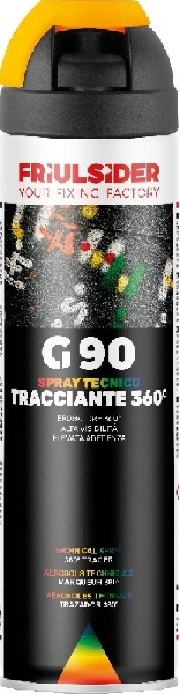 MARKER SPRAY Tracciante 360 gradi FLUO ARANCIO 500ml Friulsider G9004