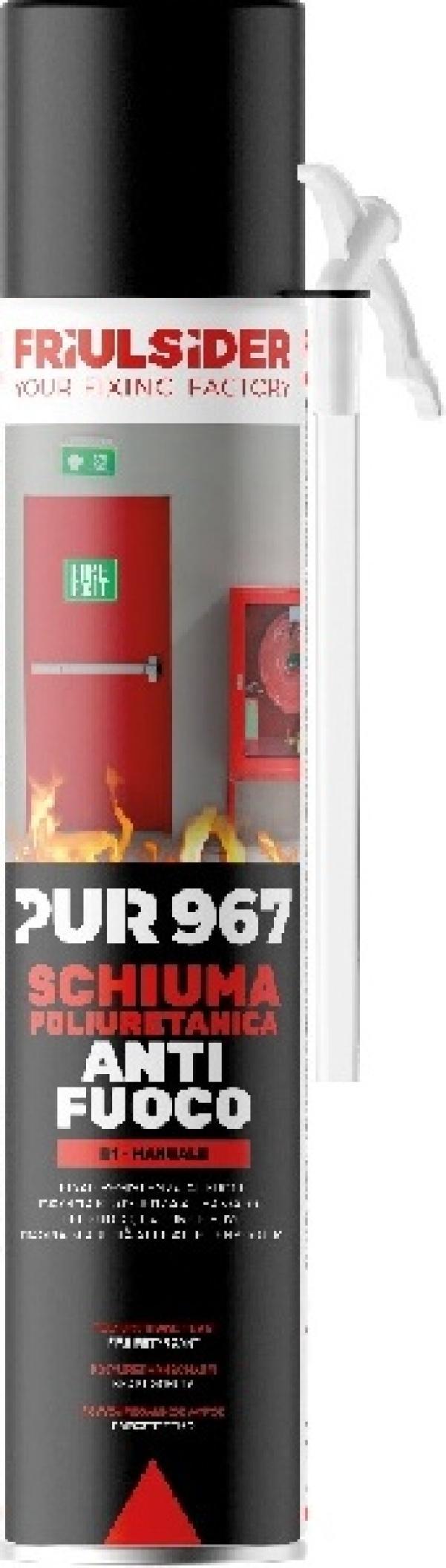 schiuma poliuretanica antifuoco Friulsider B1 EI2 per applicazioni sicure schiuma poliuretanica antifuoco Friulsider spray B1 EI2 per isolamento e compartimentazione