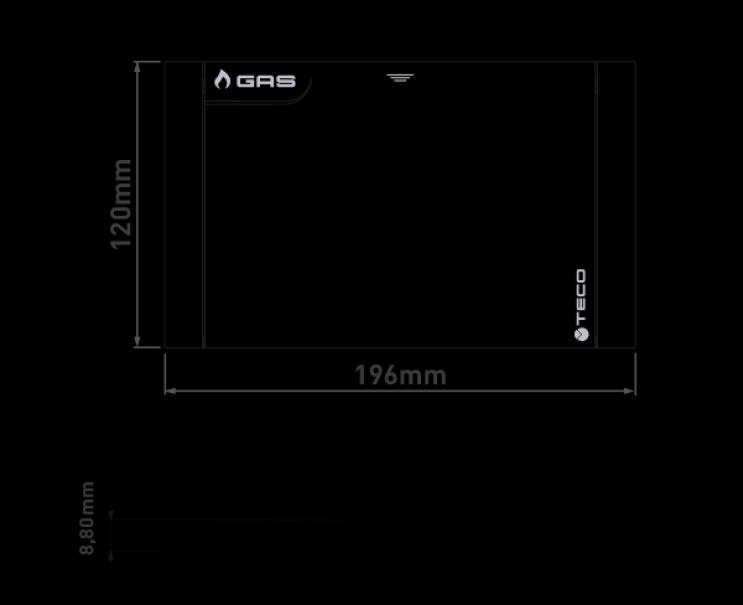 Placca 196X120mm Bianca K2 C01 Teco K7PL0001
